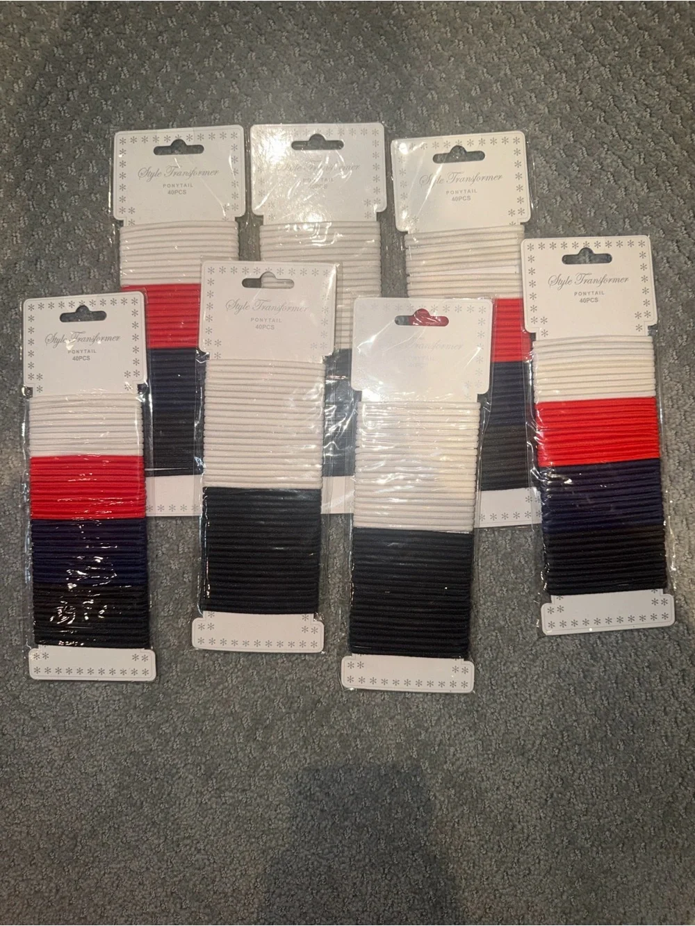 Hair Ties 7 packs of 40 -